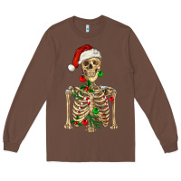 Chestnut Christmas Skeleton Long Sleeve Tee - RanaPortraitStore
