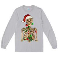 Moon Dust Christmas Skeleton Long Sleeve Tee - RanaPortraitStore