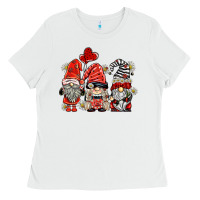 White ladybug  gnomies Ladies Tee - BarkalooDesign