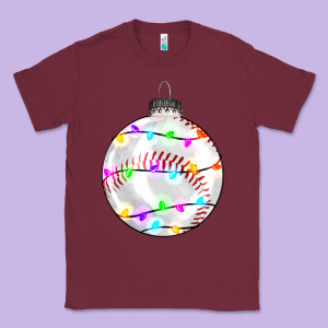 Christmas Baseball Classic Tee Designed By Ranaportraitstore