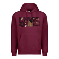 Burgundy black woman confident Premium Hoodie - MaliasSmallBusiness