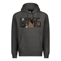 Charcoal Heather black woman confident Premium Hoodie - MaliasSmallBusiness