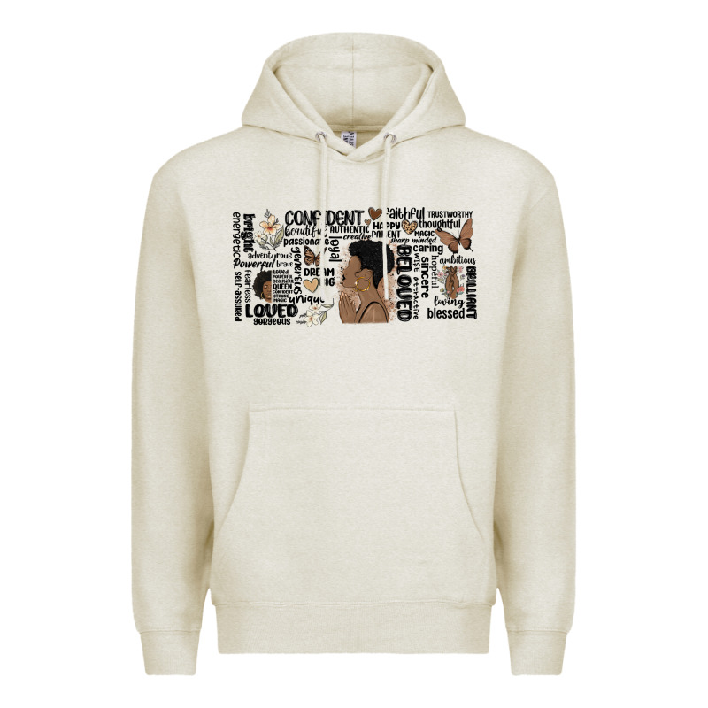 Black Woman Confident Premium Hoodie by MaliasSmallBusiness | Teevron