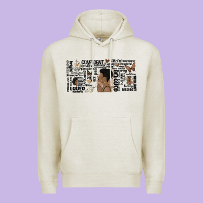 Black Woman Confident Premium Hoodie Designed By Maliassmallbusiness