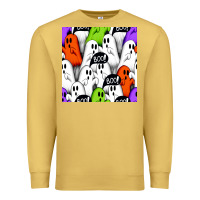Antique Gold boo ghosts seamless pattern Premium Sweatshirt - BundleAndBundleShop