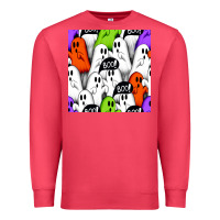 Cardinal boo ghosts seamless pattern Premium Sweatshirt - BundleAndBundleShop