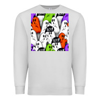 Dove Grey boo ghosts seamless pattern Premium Sweatshirt - BundleAndBundleShop