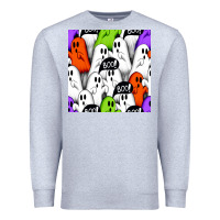 Heather Grey boo ghosts seamless pattern Premium Sweatshirt - BundleAndBundleShop