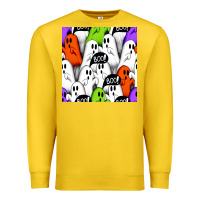 Lemon boo ghosts seamless pattern Premium Sweatshirt - BundleAndBundleShop