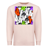 Pale Pink boo ghosts seamless pattern Premium Sweatshirt - BundleAndBundleShop