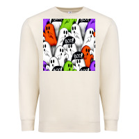 Sandshell boo ghosts seamless pattern Premium Sweatshirt - BundleAndBundleShop