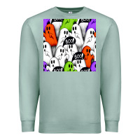 Seafoam boo ghosts seamless pattern Premium Sweatshirt - BundleAndBundleShop