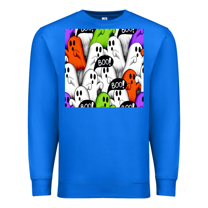 Boo Ghosts Seamless Pattern Premium Sweatshirt by BundleAndBundleShop | Teevron