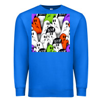 True Royal boo ghosts seamless pattern Premium Sweatshirt - BundleAndBundleShop