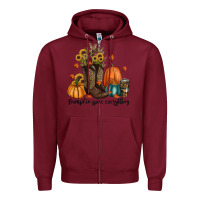 Burgundy pumpkin spice everything Zipper Hoodie - RanaPortraitStore