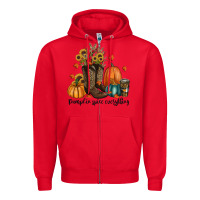 Red pumpkin spice everything Zipper Hoodie - RanaPortraitStore