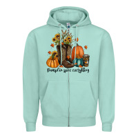 Seafoam pumpkin spice everything Zipper Hoodie - RanaPortraitStore