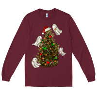Burgundy christmas spirits Long Sleeve Tee - RanaPortraitStore