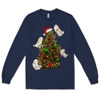 Navy christmas spirits Long Sleeve Tee - RanaPortraitStore