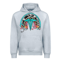 Heather Grey nurse rainbow Urban Hoodie - NancyCooperArtShop