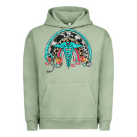 Pigment Oil Green nurse rainbow Urban Hoodie - NancyCooperArtShop