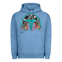 Pigment Pebble Blue nurse rainbow Urban Hoodie - NancyCooperArtShop