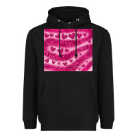 Black pink glitter heart Heavyweight Hoodie - JahusDesignShop