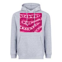 Heather Grey pink glitter heart Heavyweight Hoodie - JahusDesignShop