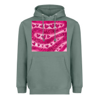 Sage pink glitter heart Heavyweight Hoodie - JahusDesignShop