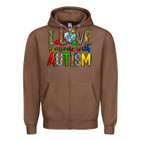 Chestnut i love someone with autism Zipper Hoodie - Zillion Design Studio