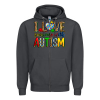 Smoke i love someone with autism Zipper Hoodie - Zillion Design Studio