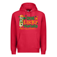 Cardinal one lucky teacher Premium Hoodie - MaliasSmallBusiness