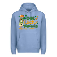 Colony Blue one lucky teacher Premium Hoodie - MaliasSmallBusiness