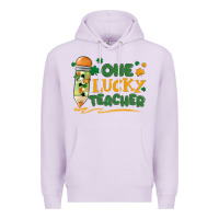 Lilac one lucky teacher Premium Hoodie - MaliasSmallBusiness