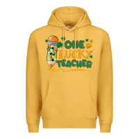 Mustard one lucky teacher Premium Hoodie - MaliasSmallBusiness