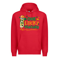 Red one lucky teacher Premium Hoodie - MaliasSmallBusiness