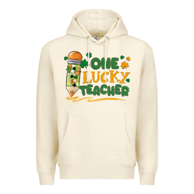 One Lucky Teacher Premium Hoodie by MaliasSmallBusiness | Teevron