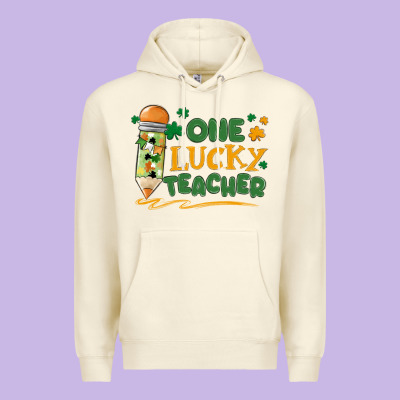 One Lucky Teacher Premium Hoodie Designed By Maliassmallbusiness