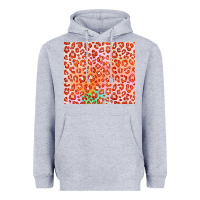 Heather Grey orange leopard glitter Heavyweight Hoodie - JahusDesignShop
