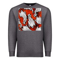 Charcoal Heather flying ghosts seamless pattern Premium Sweatshirt - BundleAndBundleShop