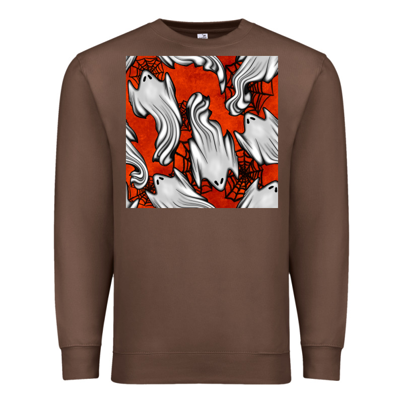 Flying Ghosts Seamless Pattern Premium Sweatshirt by BundleAndBundleShop | Teevron