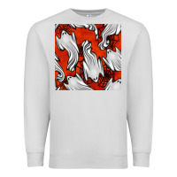 Dove Grey flying ghosts seamless pattern Premium Sweatshirt - BundleAndBundleShop