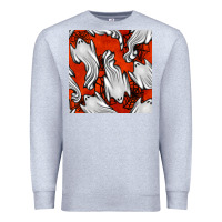 Heather Grey flying ghosts seamless pattern Premium Sweatshirt - BundleAndBundleShop