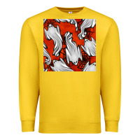 Lemon flying ghosts seamless pattern Premium Sweatshirt - BundleAndBundleShop