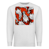 Oatmeal Heather flying ghosts seamless pattern Premium Sweatshirt - BundleAndBundleShop