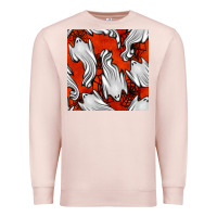 Pale Pink flying ghosts seamless pattern Premium Sweatshirt - BundleAndBundleShop