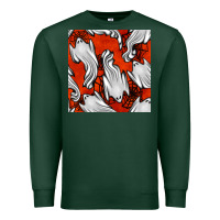 Sports Green flying ghosts seamless pattern Premium Sweatshirt - BundleAndBundleShop