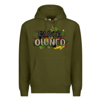 Army Green black owned Premium Hoodie - MaliasSmallBusiness