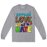 Heather Grey spread love not hate Long Sleeve Tee - texasbilliewilder