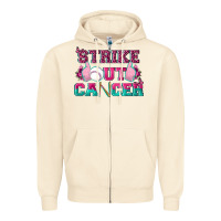 Sandshell Strike Out Cancer Baseball Zipper Hoodie - texasbilliewilder